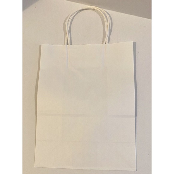 BagDream Paper Gift Bags with Handles ~ 8x4.25x10.5 ~ White ~ 18 Count - Picture 2 of 12